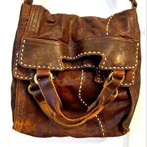 Lucky Brand Abbey Road Crossbody Bag Purse Tote Italian Leather